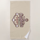 Volledig gepersonaliseerde Kapitein Anchor Nautica Strandlaken (Voorkant)