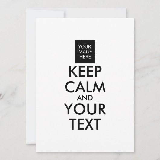Volledig Gepersonaliseerde KEEP CALM en JOUW TEKST (Voorkant)