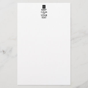 Volledig Gepersonaliseerde KEEP CALM en JOUW TEKST Briefpapier