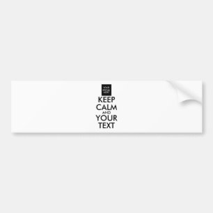 Volledig Gepersonaliseerde KEEP CALM en JOUW TEKST Bumpersticker