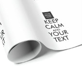 Volledig Gepersonaliseerde KEEP CALM en JOUW TEKST Cadeaupapier (Rol Hoek)