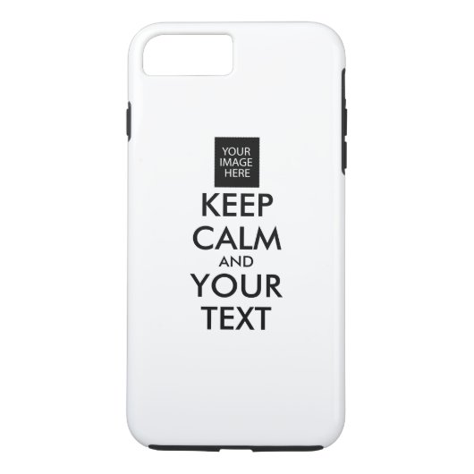 Volledig Gepersonaliseerde KEEP CALM en JOUW TEKST Case-Mate iPhone Case (Achterkant)