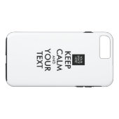 Volledig Gepersonaliseerde KEEP CALM en JOUW TEKST Case-Mate iPhone Case (Achterkant (Horizontaal))