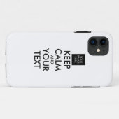 Volledig Gepersonaliseerde KEEP CALM en JOUW TEKST Case-Mate iPhone Case (Achterkant (horizontaal))