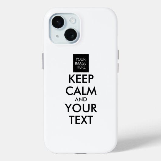 Volledig Gepersonaliseerde KEEP CALM en JOUW TEKST Case-Mate iPhone Case (Achterkant)