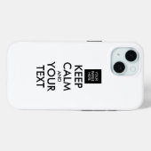 Volledig Gepersonaliseerde KEEP CALM en JOUW TEKST Case-Mate iPhone Case (Achterkant (horizontaal))