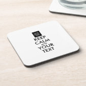 Volledig Gepersonaliseerde KEEP CALM en JOUW TEKST Drankjes Onderzetter (Linkerzijde)
