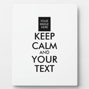 Volledig Gepersonaliseerde KEEP CALM en JOUW TEKST Fotoplaat