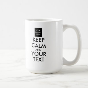 Volledig Gepersonaliseerde KEEP CALM en JOUW TEKST Koffiemok