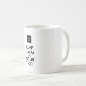 Volledig Gepersonaliseerde KEEP CALM en JOUW TEKST Koffiemok (Voorkant rechts)