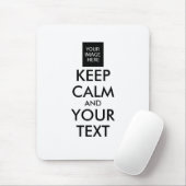 Volledig Gepersonaliseerde KEEP CALM en JOUW TEKST Muismat (Met muis)
