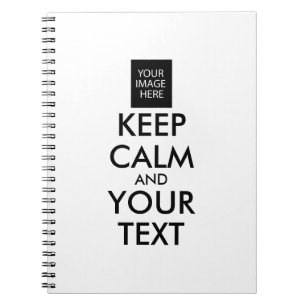 Volledig Gepersonaliseerde KEEP CALM en JOUW TEKST Notitieboek