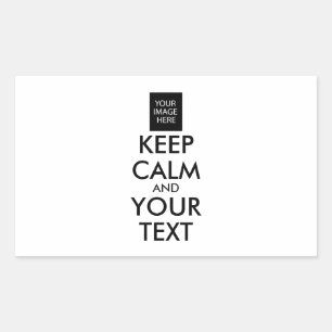 Volledig Gepersonaliseerde KEEP CALM en JOUW TEKST Rechthoekige Sticker