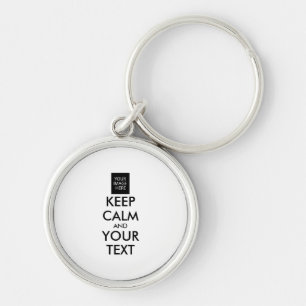Volledig Gepersonaliseerde KEEP CALM en JOUW TEKST Sleutelhanger