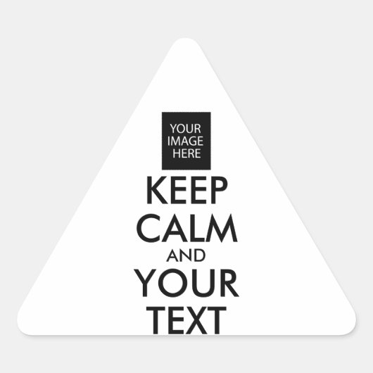 Volledig Gepersonaliseerde KEEP CALM en JOUW TEKST Sticker (Voorkant)
