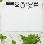 Volledig Gepersonaliseerde KEEP CALM en JOUW TEKST Theedoek (Gevouwen)