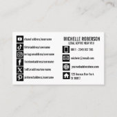 Volledig gepersonaliseerde social media en info ic visitekaartje (Voorkant)