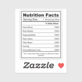 Volledig gepersonaliseerde voedingsfeiten op maat  sticker