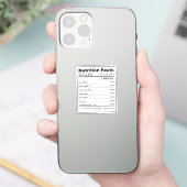 Volledig gepersonaliseerde voedingsfeiten op maat  sticker (Telefoon)