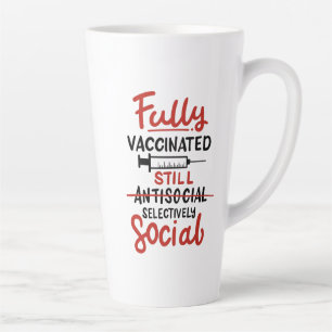 Volledig gevaccineerd asociaal COVID 19-vaccin mon Latte Mok
