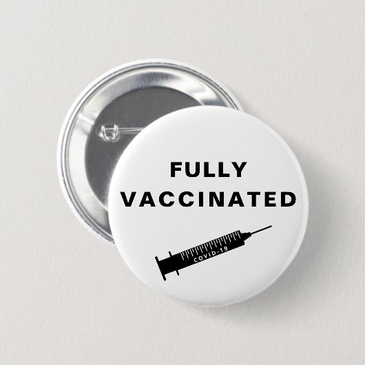 Volledig gevaccineerd Covid-19 Ronde Button 5,7 Cm (Voorkant /achterkant)