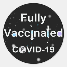 Volledig gevaccineerd COVID-19 Ronde Sticker