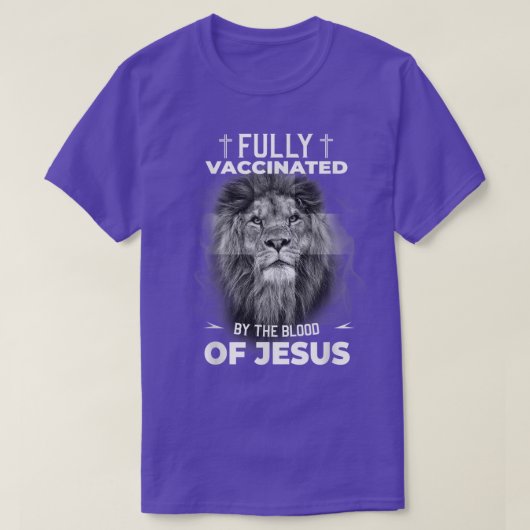 Volledig gevaccineerd door het bloed van Jezus Fun T-shirt (Design voorkant)