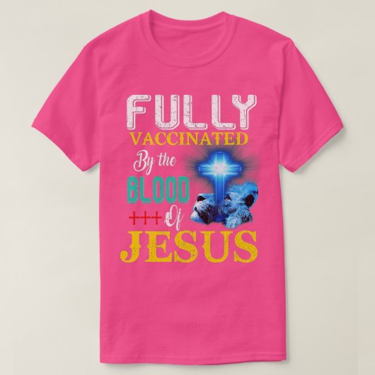 Volledig gevaccineerd door het Christelijk van Jez T-shirt (Design voorkant)