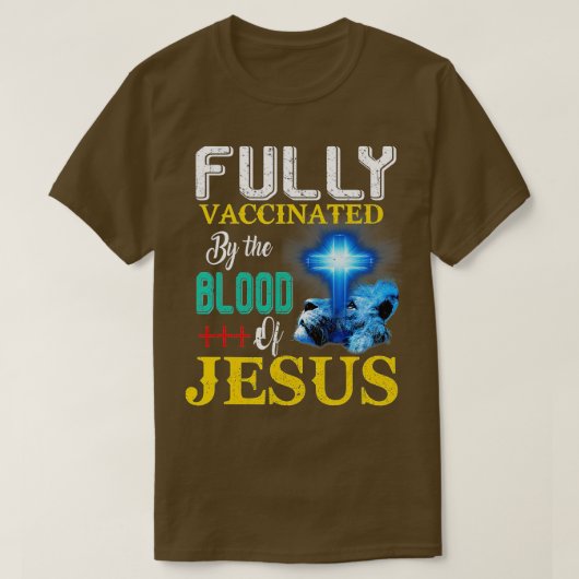 Volledig gevaccineerd door het Christelijk van Jez T-shirt (Design voorkant)