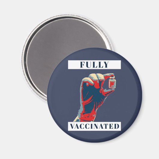 Volledig gevaccineerd - ingeënt magneet (Voorkant / Achterkant)