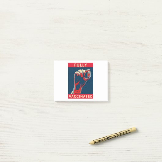 Volledig gevaccineerd post-it® notes (Op bureau)