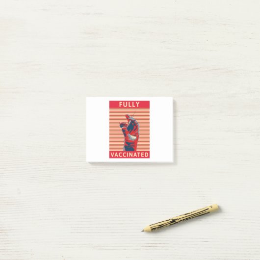 Volledig gevaccineerd post-it® notes (Op bureau)