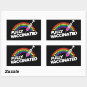 Volledig gevaccineerd Pride T-shirt Rechthoekige Sticker (Vel)