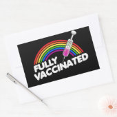 Volledig gevaccineerd Pride T-shirt Rechthoekige Sticker (Envelop)