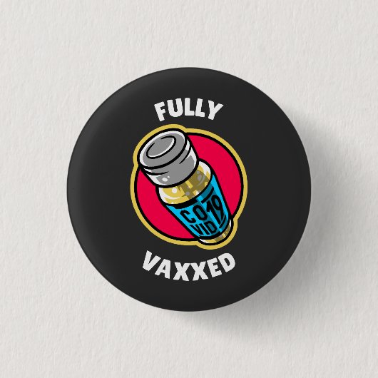 Volledig gevaccineerd ronde button 3,2 cm (Voorkant)