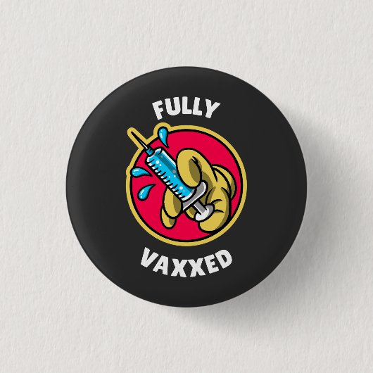 Volledig gevaccineerd ronde button 3,2 cm (Voorkant)