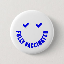 Volledig gevaccineerd Smiley Ronde Button 5,7 Cm