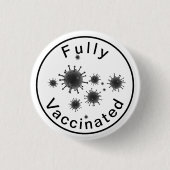 Volledig gevaccineerd tegen Covid 19 Button (Voorkant)