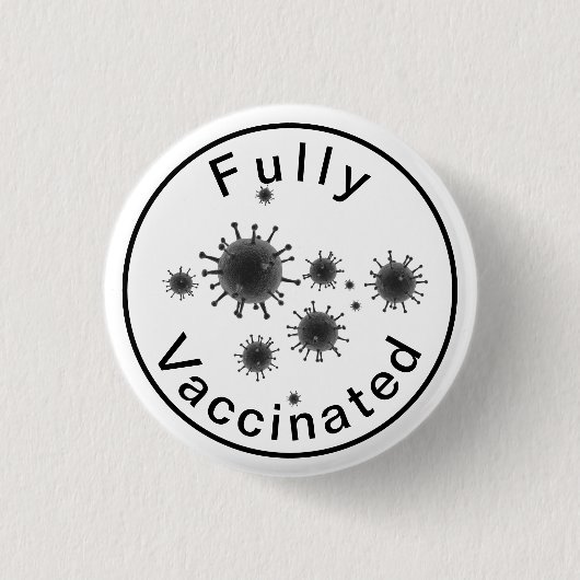 Volledig gevaccineerd tegen Covid 19 Button (Voorkant)
