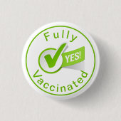 Volledig gevaccineerd tegen Covid 19 Button (Voorkant)