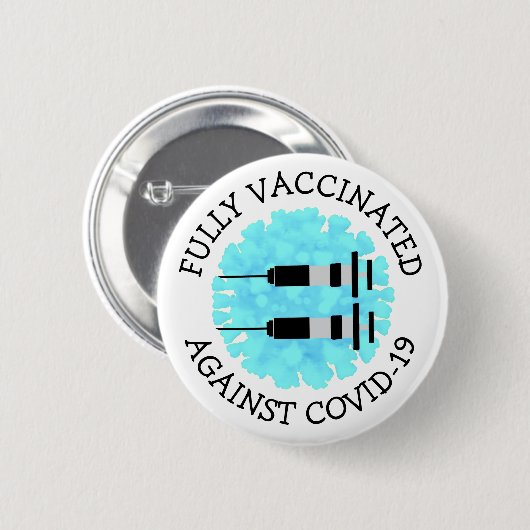 Volledig gevaccineerd tegen Covid 19 Button (Voorkant /achterkant)