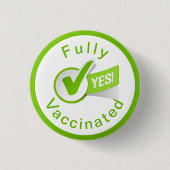 Volledig gevaccineerd tegen Covid 19 Button (Voorkant)