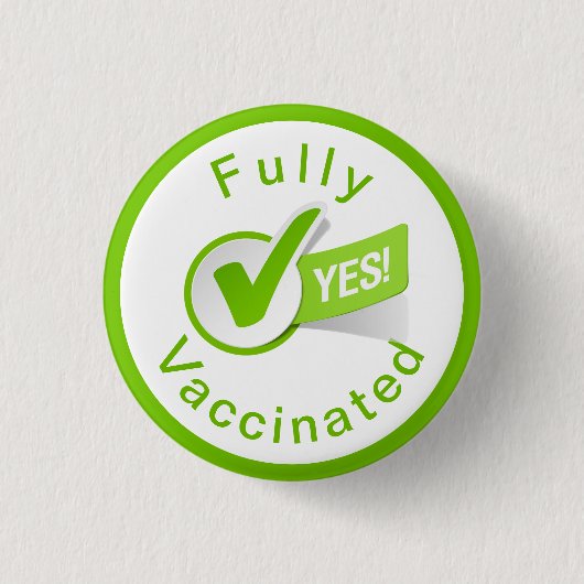 Volledig gevaccineerd tegen Covid 19 Button (Voorkant)