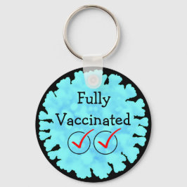 Volledig gevaccineerd tegen Covid 19 Button Sleutelhanger