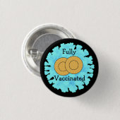 Volledig gevaccineerd tegen Covid 19 Knop Ronde Button 3,2 Cm (Voorkant /achterkant)