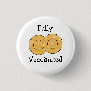 Volledig gevaccineerd tegen Covid-19 Knop Ronde Button 3,2 Cm