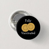 Volledig gevaccineerd tegen Covid 19 Knop Ronde Button 3,2 Cm (Voorkant /achterkant)
