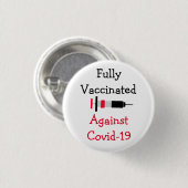 Volledig gevaccineerd tegen Covid-19 Knop Ronde Button 3,2 Cm (Voorkant /achterkant)