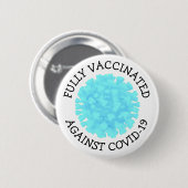 Volledig gevaccineerd tegen Covid 19 Knop Ronde Button 5,7 Cm (Voorkant /achterkant)