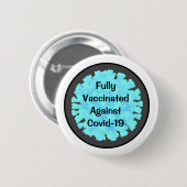 Volledig gevaccineerd tegen Covid 19 Knop Ronde Button 5,7 Cm (Voorkant /achterkant)